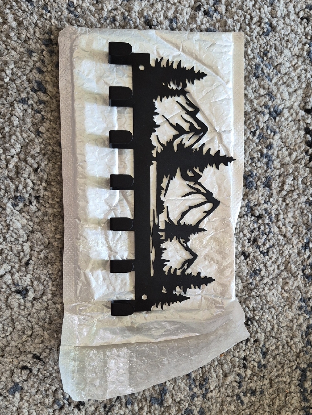 Source Unknown Black Mountain & Pine Metal Wall Hook Rack